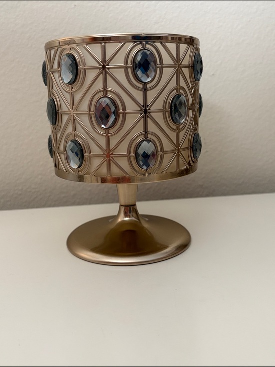 Bath & Body Works Other - Bath & Body Works brass-gold candle holder with stunning crystal accents!